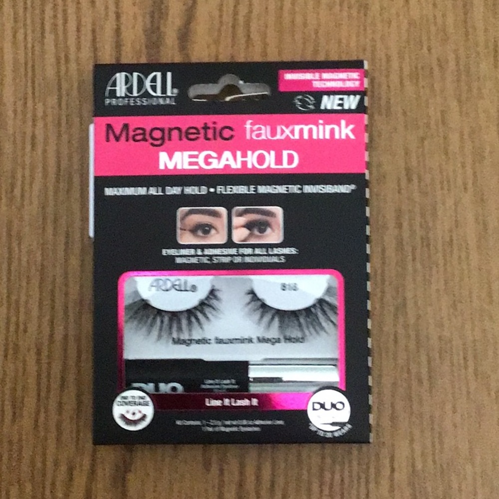 Brand New Sealed Box Magnetic Fauxmink Mega Hold Lashes with Eyeliner & Adhesive